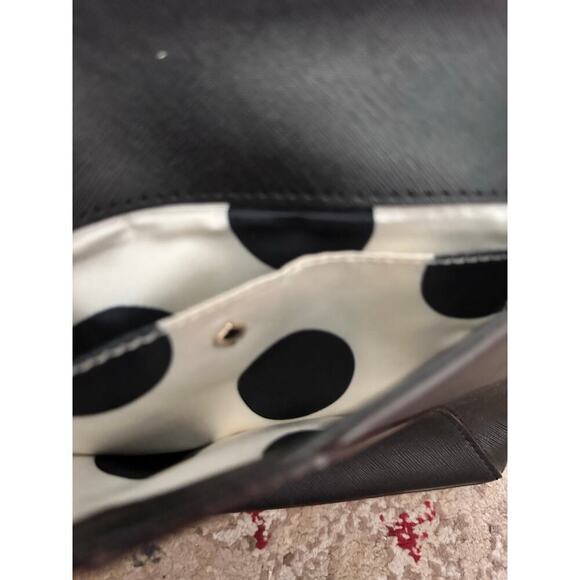 Kate Spade Women's Black Leather Cedar Street Small Envelope Crossbody Purse - Picture 6 of 9